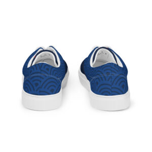 Seigaiha (blue) - Japanese Patterns / Men’s lace-up canvas shoes - Image 6