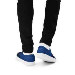 Shippo (blue) - Japanese Patterns / Men’s lace-up canvas shoes - Image 6