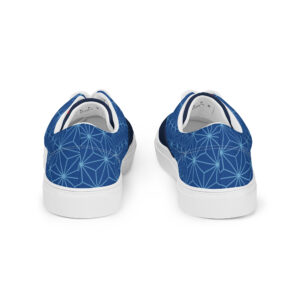 Asanoha (blue) - Japanese Patterns / Men’s lace-up canvas shoes - Image 6