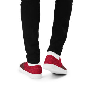 Asanoha (red) - Japanese Patterns / Men’s lace-up canvas shoes - Image 5