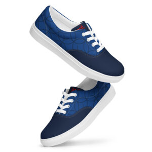 Shippo (blue) - Japanese Patterns / Men’s lace-up canvas shoes - Image 9