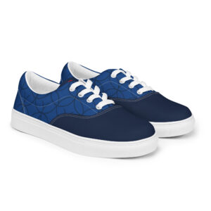 Shippo (blue) - Japanese Patterns / Men’s lace-up canvas shoes - Image 11