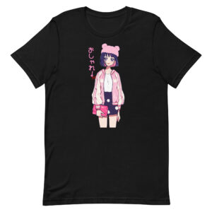 Cute Fashionable Anime Girl Oshare (black) / Unisex t-shirt