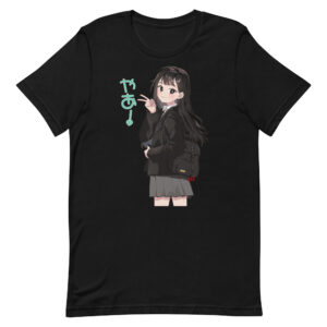 Cute High School Anime Girl Yaa! (black) / Unisex t-shirt