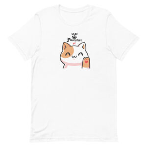 Stay Pawsitive: Feline Wisdom for the Heart (white) / Unisex t-shirt