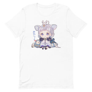 Cute Chibi Anime Girl taking her Snacks Oyatsu! (white) / Unisex t-shirt