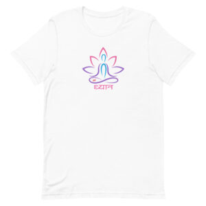 Dhyana (Meditation) - Yoga Words (white) / Unisex t-shirt