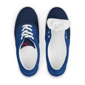 Shippo (blue) - Japanese Patterns / Women’s lace-up canvas shoes - Image 5