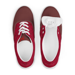 Shippo (red) - Japanese Patterns / Women’s lace-up canvas shoes - Image 5