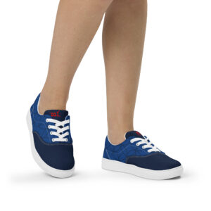 Shippo (blue) - Japanese Patterns / Women’s lace-up canvas shoes - Image 6