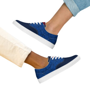 Shippo (blue) - Japanese Patterns / Women’s lace-up canvas shoes - Image 8