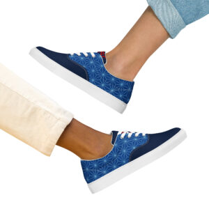 Asanoha - Japanese Patterns / Women’s lace-up canvas shoes - Image 6