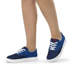 Shippo (blue) - Japanese Patterns / Women’s lace-up canvas shoes - Image 9