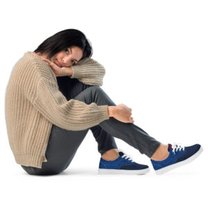 Shippo (blue) - Japanese Patterns / Women’s lace-up canvas shoes - Image 2