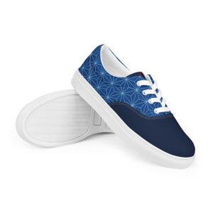 Asanoha - Japanese Patterns / Women’s lace-up canvas shoes - Image 3